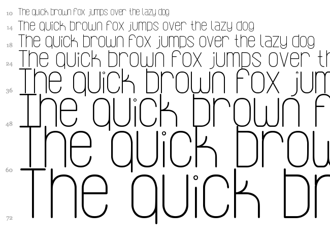 Lineal Simples ST font waterfall